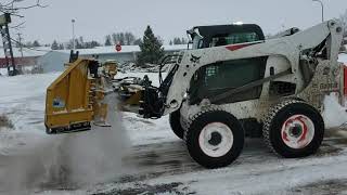 Snow plowing with the HLA snow wing