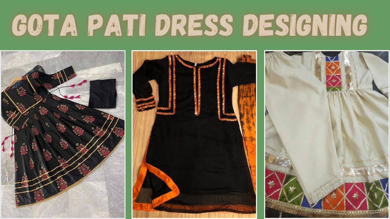 Gota Pati Dress Designing for baby girls 2023|Gota waly galy|Eid ...