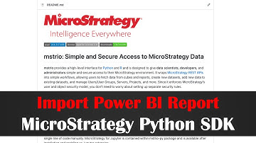 Import Power BI Report to MicroStrategy Cube with mstrio-py