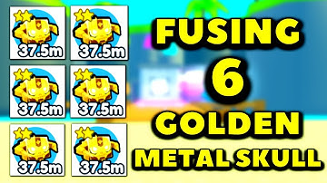 Fusing from golden Metal Skull to rainbow Metal Skull | Fusing Method | Roblox Pet Simulator X