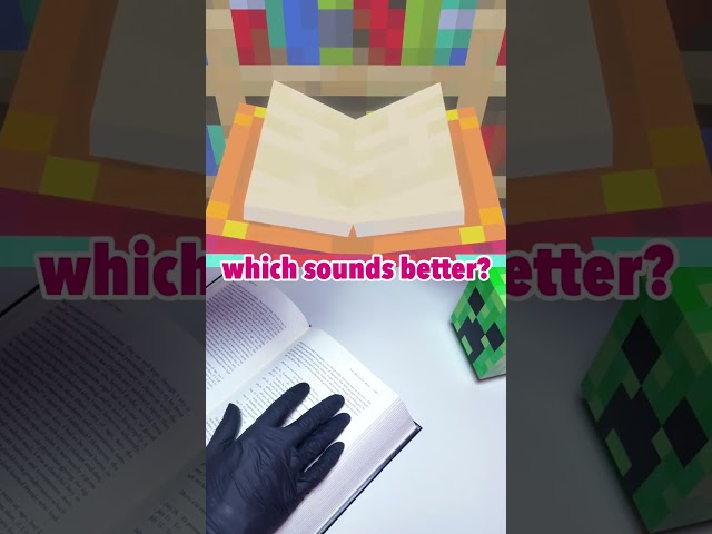Minecraft Book vs Real Book 📚 Which Sounds Better? #shorts
