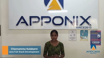 Testimonial from Channamma Kulkarni on Java Full Stack Development at Apponix Technologies