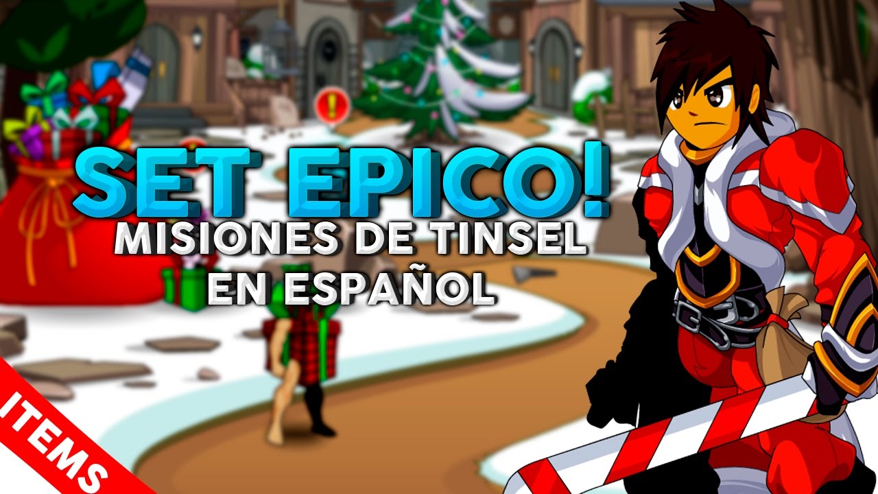 =AQWorlds Español= SET EPICO! Tinsel Quest's (LEER DESCRIPCIÓN) YouTube