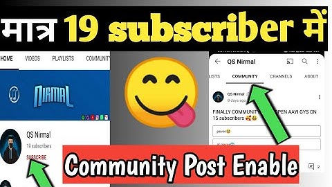 Community Post Enable Kaise Kare 0 Subscriber Mein!🤑