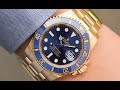 ROLEX Submariner Date 18CT Yellow Gold Blue Dial 116618LB Review