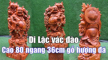 Ngắm tượng Di Lặc vác cành đào gỗ hương | Báo giá mua tượng gỗ Phật Di Lặc gánh đào tiền năm 2022