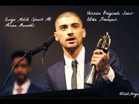 Zayn Malik&rsquo;s speech At Asian Awards 2015 (VOSTFR)