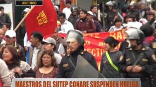 Maestros del Sutep Conare suspenden huelga