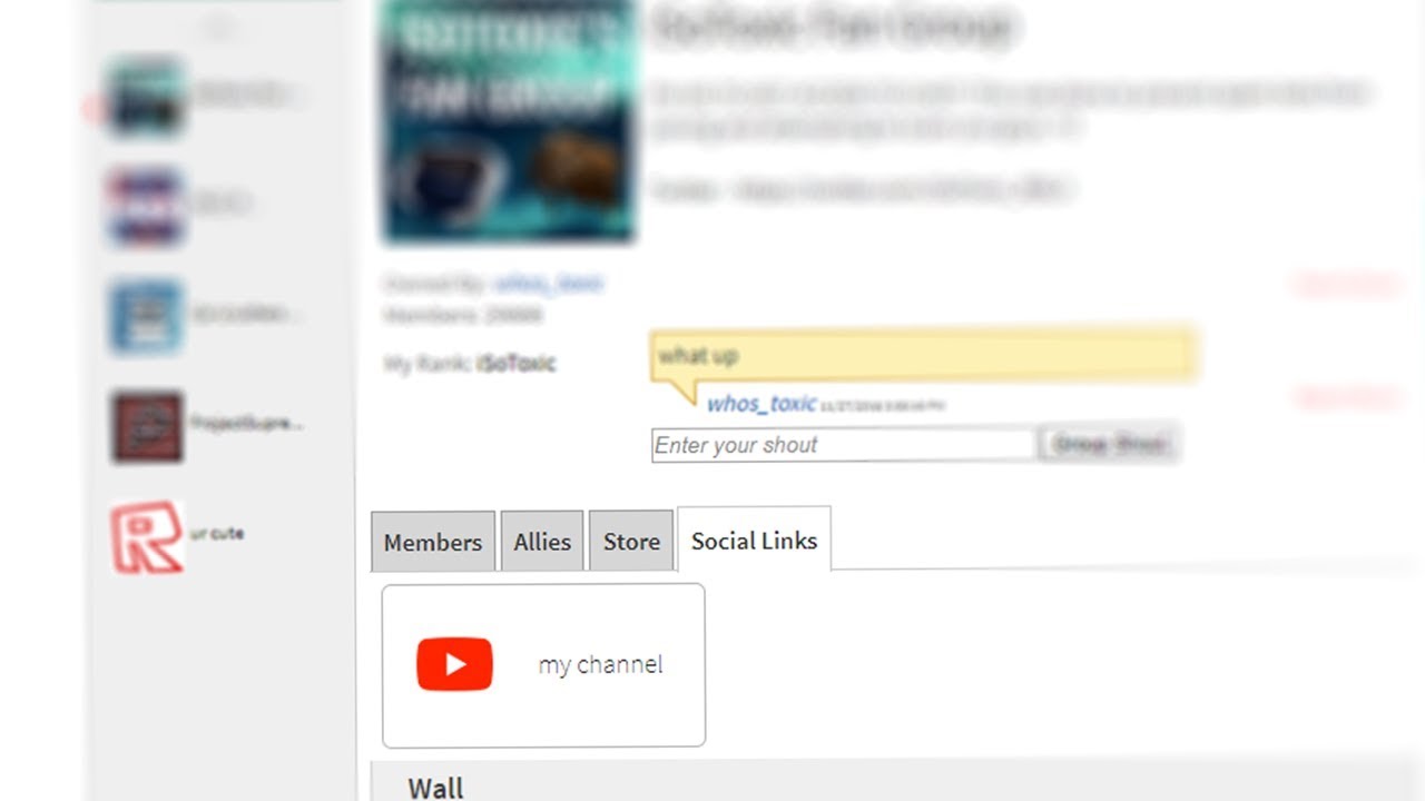 Roblox Added Social Media Links For Groups Youtube