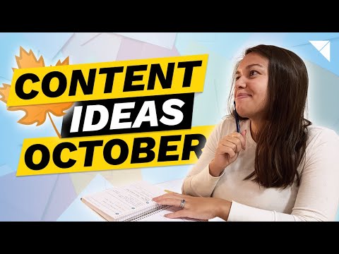 Content ideas for email campaigns OCTOBER