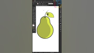 How to draw Pear Fruit in Adobe #illustrator