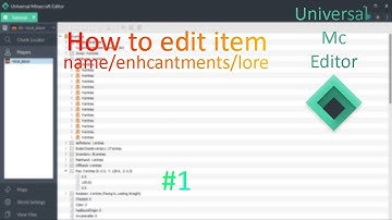 How to edit items in minecraft | UniversalMcEditor