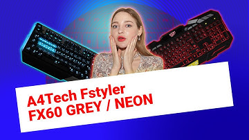 НИКС Компьютерный Супермаркет: видео про Клавиатура A4Tech Fstyler FX60 GREY / NEON Проводная #1