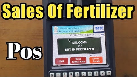 Sales Of Fertilizer On Pos | Pos | Visiontek | OASYS | TECHNOLOGY KANCHAN