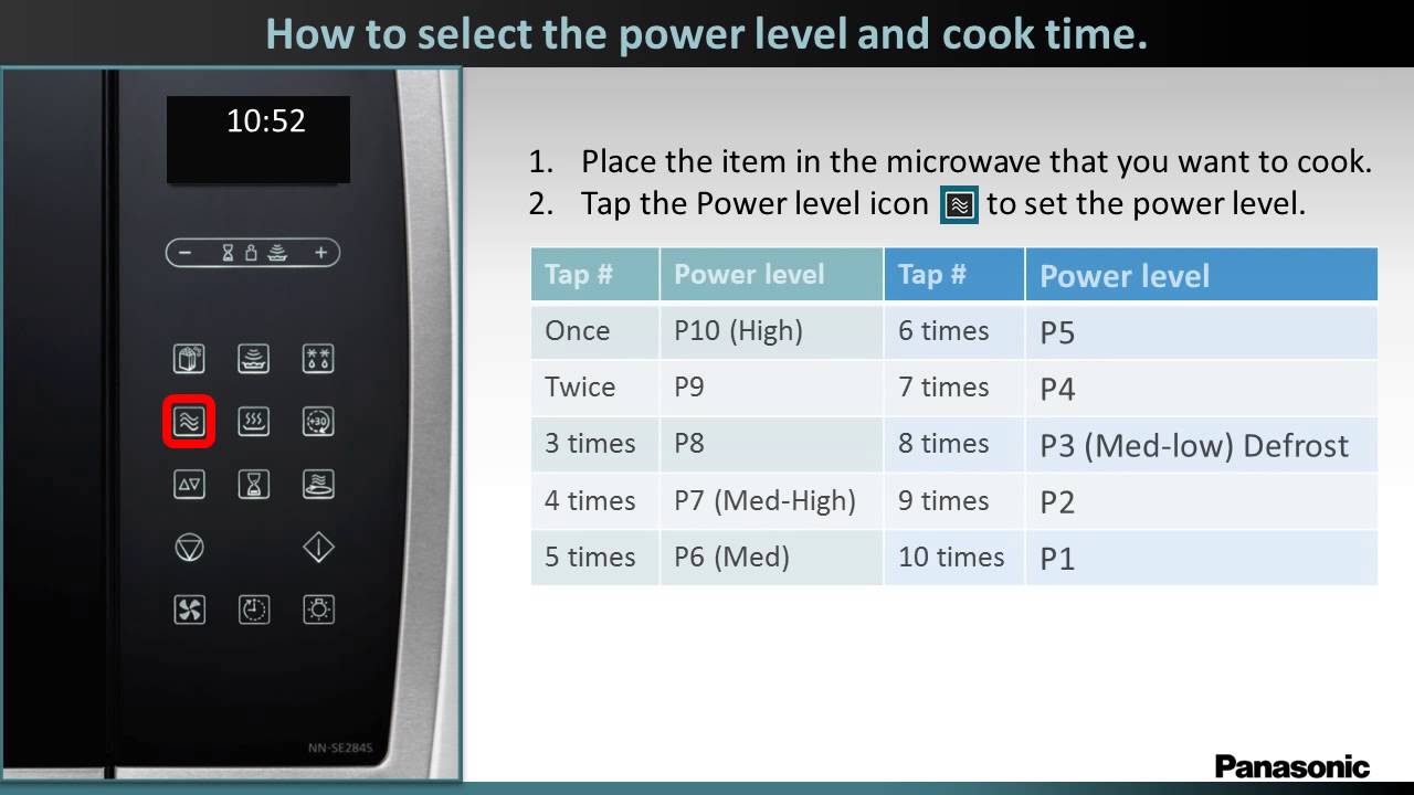 Panasonic Nn Se284 How To Program Manual Power Time Cooking Youtube