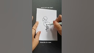 How to Draw a Flamingo for Kids step by step #drawing #art #shorts #trending #viral