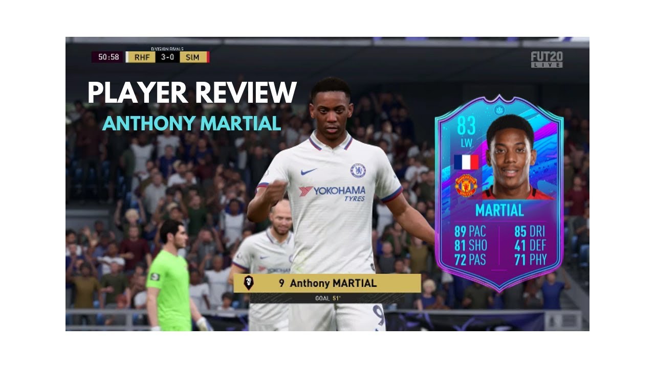 Anthony Martial Fifa 20 Player Review Best Winger In The Bpl Youtube