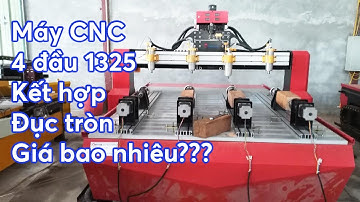 Máy đục 4 mũi kết hợp đục tròn giá bao nhiêu? | Máy CNC 1325-4|0968689988