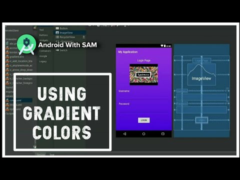 Using Gradient Colors - Android Studio latest version - YouTube
