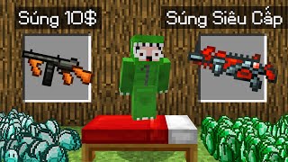 Bedwars Thử Thách Sở Hữu Vũ Khí Súng Vip Nhất Troll Noob Team Trong Minecraft ??