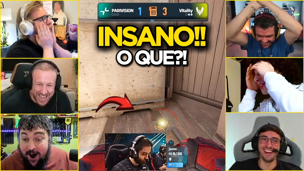 REAÇÕES DOS STREAMERS com O NINJA DEFUSE do JAME CONTRA a VITALITY! (LEGENDADO)