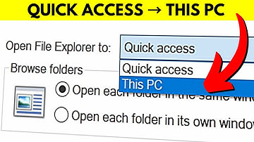 How to Change Quick Access to This PC in File Explorer (Windows 10 Tutorial)