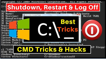 How to Shutdown, Restart and Log off Windows Using Command Prompt - Best CMD Command Tricks