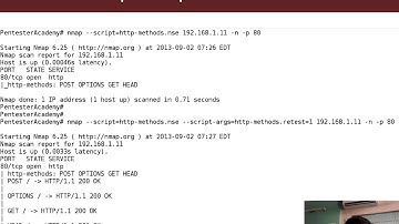 005 HTTP method testing with Nmap Metasploit