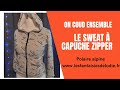 On coud ensemble le sweat  capuche de tissusprice83