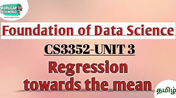 Regression toward the mean in Foundation of data science tamil||CS3352||FDS|Anna university reg-2021