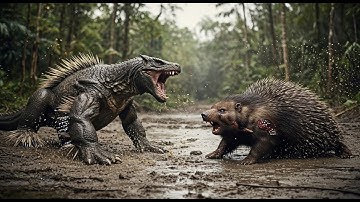 The Giant Porcupine vs 3 Apex Predators: The Jungle’s Ultimate Battle for Survival! #wildlifebattle