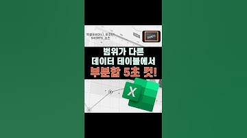 EXCEL_엑셀! 여러 개 표에 합계값 빨리 구해버리기! #shorts #excel