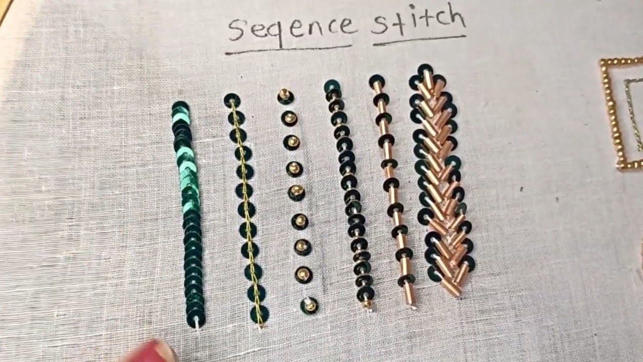 6 Types of seqeance stitches in aariwork||aariworkstitches||aariwork in marathi   