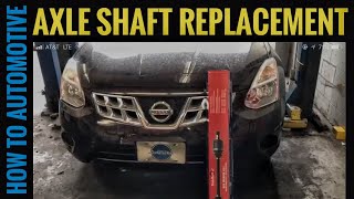 How To Replace The Passenger Front Axle On A 2007-2013 Nissan Rogue In 60 Seconds!