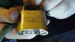 Master lock no 175 showing decodeing without bottom. Lock Picking