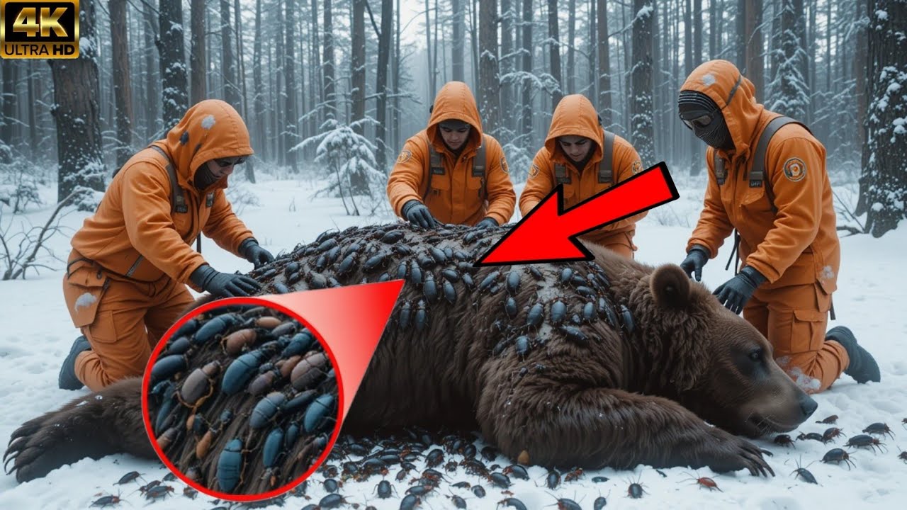 Rescue Team Saves Bear Covered in Mysterious Beetles | Shocking Winter Forest Discovery!
