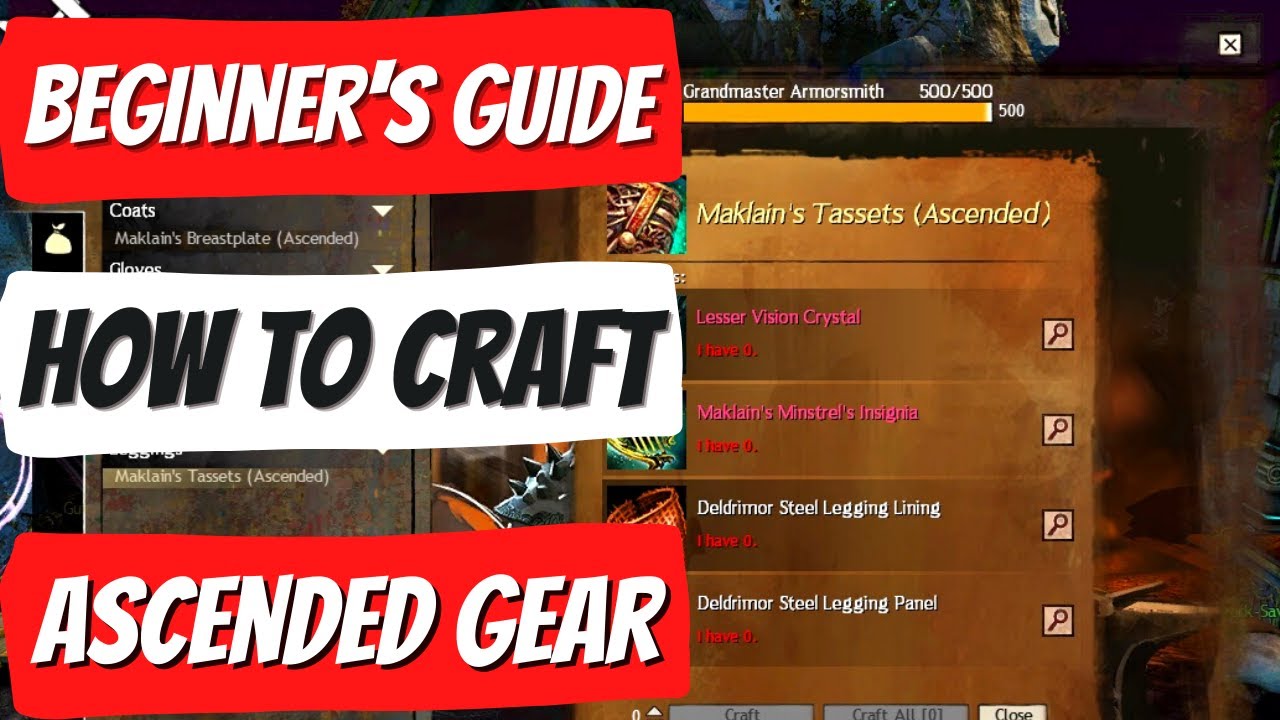 Guild Wars 2 Ascended Gear Crafting | A By Step GW2 Beginner's Guide - YouTube