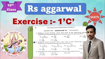 Rs aggarwal class 10 Exercise 1c || real number solution #video