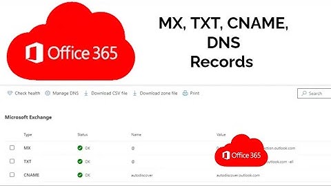 How to check already configured office 365 and domain MX TXT CNAME DNS records