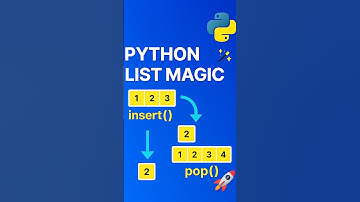 Python List Magic ✨ insert() & pop() Explained🚀