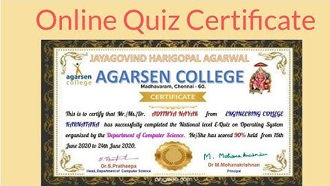 COMPUTER SCIENCE QUIZ 2020  || WITH FREE CERTIFICATE