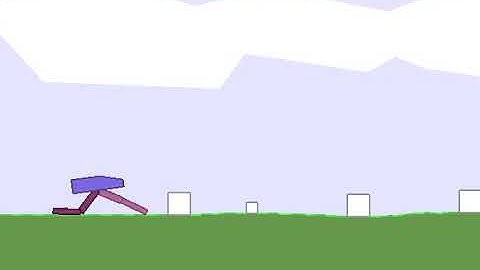 bipedal walker before being trained