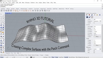 Rhino 3D Tutorial: Creating Complex Surfaces with the Patch Command