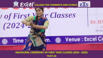 Excel Group Institutions II Excel College for Commerce and Science II Inaugural Ceremony II 2024 II
