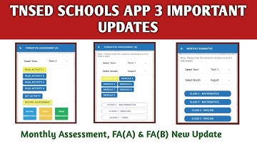 TNSED SCHOOLS APP 3 UPDATES | FA(A) MODULE UPDATED| FA(B) MODULE 10 ENABLED | AUG MONTHLY ASSESSMENT