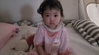 [SUB] I asked a sleeping Korean baby to go to a physical education class. 😴