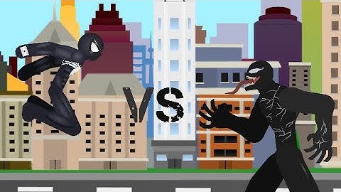 Symbiote Spiderman VS Venom (Stick Nodes) | With sound effects |  Stick Animation Zone
