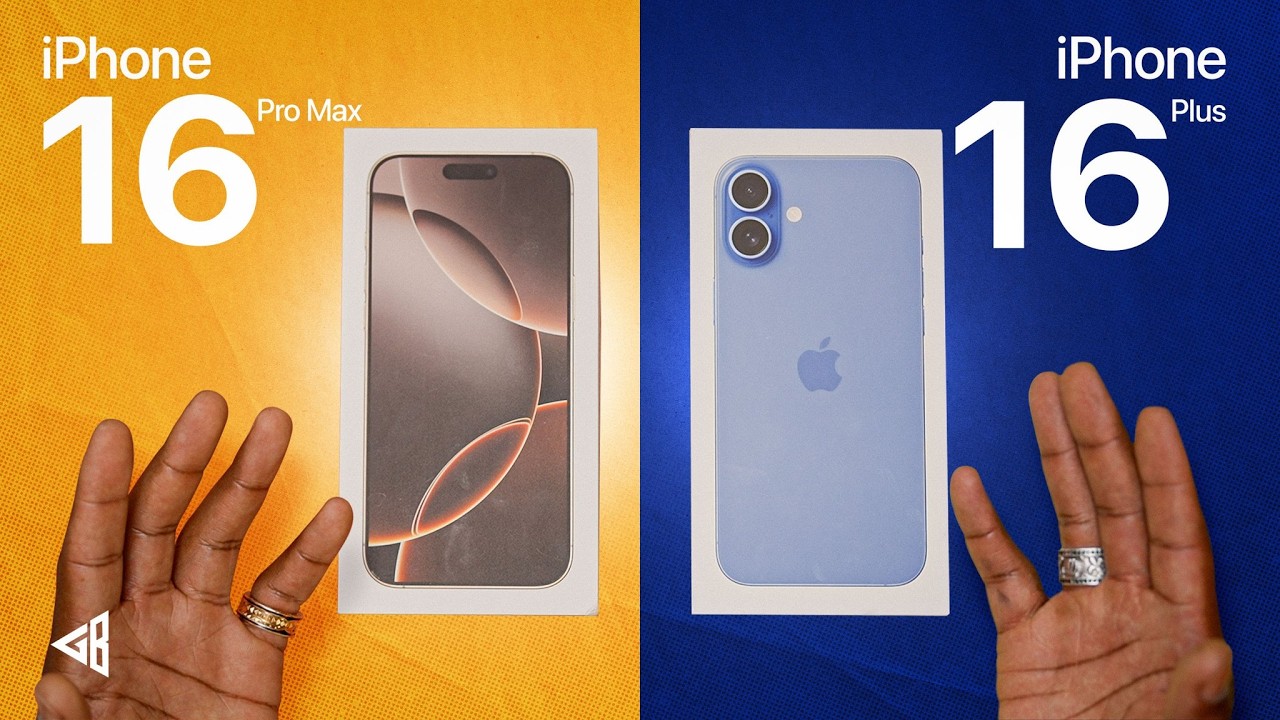 iPhone 16 Pro Max Desert Titanium vs iPhone 16 Plus Ultramarine (Blue