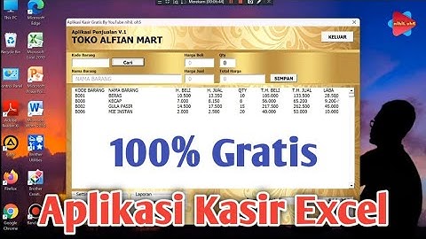 Aplikasi Kasir Excel Gratis v.1 | Aplikasi Penjualan Excel
