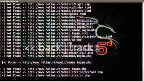 Admin Page Finder Perl Script On Backtrack 5 R3